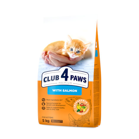 CLUB 4 PAWS PREMIUM FOR KITTENS – SALMÃO. RAÇÃO SECA PARA GATINHOS