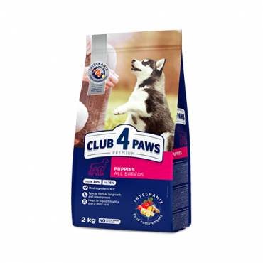 CLUB 4 PAWS PREMIUM FOR PUPPIES – RICO EM GALINHA. RAÇÃO SECA PARA CACHORROS