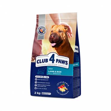 CLUB 4 PAWS PREMIUM – CORDEIRO E ARROZ. RAÇÃO SECA PARA CÃES ADULTOS DE TODAS AS RAÇAS