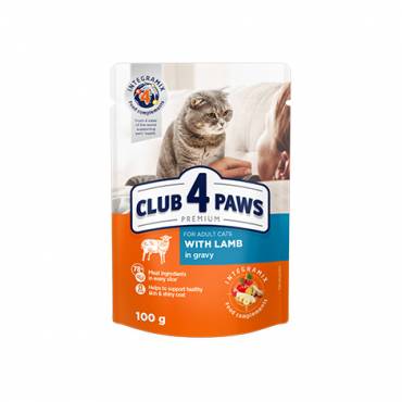 CLUB 4 PAWS PREMIUM “GRAVY” – CORDEIRO. ALIMENTO HÚMIDO PARA GATOS ADULTOS