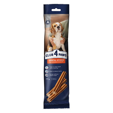 CLUB 4 PAWS PREMIUM – STICKS DENTÁRIOS. ALIMENTO COMPLEMENTAR PARA CÃES ADULTOS