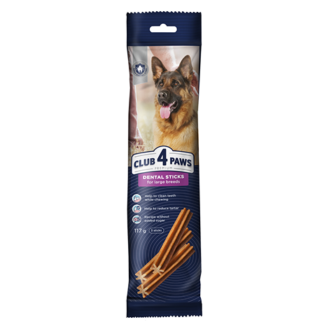 CLUB 4 PAWS PREMIUM – STICKS DENTÁRIOS. ALIMENTO COMPLEMENTAR PARA CÃES ADULTOS