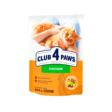 CLUB 4 PAWS PREMIUM – GALINHA. RAÇÃO SECA PARA GATOS ADULTOS