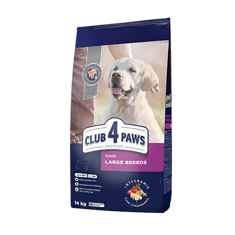 CLUB 4 PAWS PREMIUM – CÃES DE PORTE GRANDE. RAÇÃO SECA PARA CÃES ADULTOS