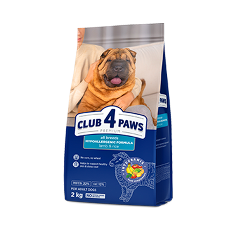CLUB 4 PAWS PREMIUM – CORDEIRO E ARROZ. RAÇÃO SECA PARA CÃES ADULTOS DE TODAS AS RAÇAS