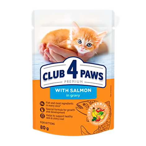 CLUB 4 PAWS PREMIUM FOR KITTENS “GRAVY” - GALINHA. ALIMENTO HÚMIDO PARA GATINHOS