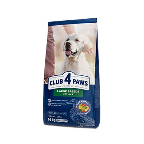 CLUB 4 PAWS PREMIUM PARA RAÇAS GRANDES “PATO”. RAÇÃO SECA COMPLETA PARA CÃES