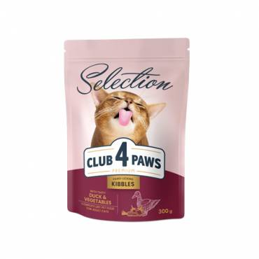 CLUB 4 PAWS PREMIUM "COM PATO E VEGETAIS". RAÇÃO SECA PARA GATOS ADULTOS DE INTERIOR