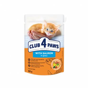 CLUB 4 PAWS PREMIUM FOR KITTENS “GRAVY” - GALINHA. ALIMENTO HÚMIDO PARA GATINHOS