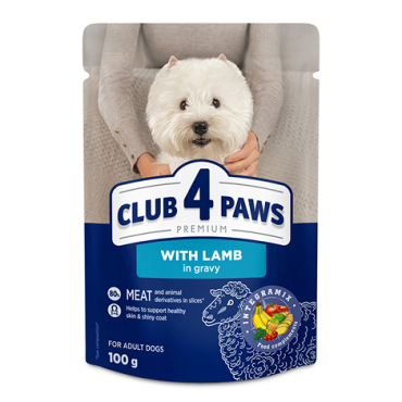 CLUB 4 PAWS PREMIUM “GRAVY” – CORDEIRO. ALIMENTO HÚMIDO PARA CÃES ADULTOS DE RAÇAS PEQUENAS