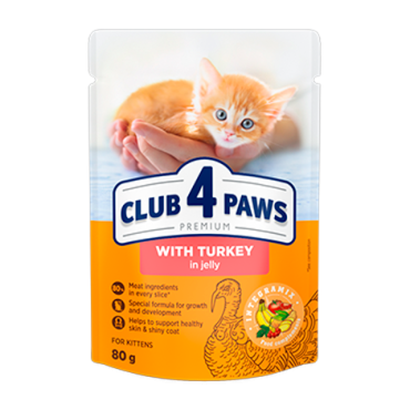 CLUB 4 PAWS PREMIUM FOR KITTENS “JELLY” - PERU. ALIMENTO HÚMIDO PARA GATINHOS