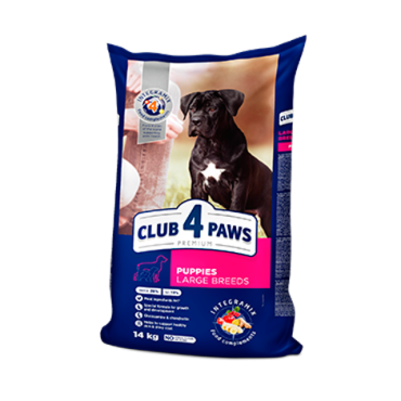 CLUB 4 PAWS PREMIUM FOR PUPPIES – GALINHA. RAÇÃO SECA PARA CACHORROS DE PORTE GRANDE