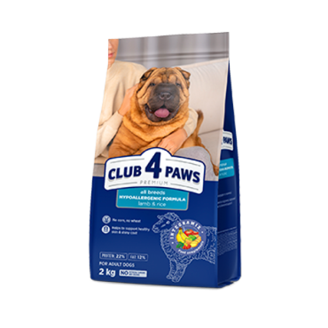 CLUB 4 PAWS PREMIUM – CORDEIRO E ARROZ. RAÇÃO SECA PARA CÃES ADULTOS DE TODAS AS RAÇAS