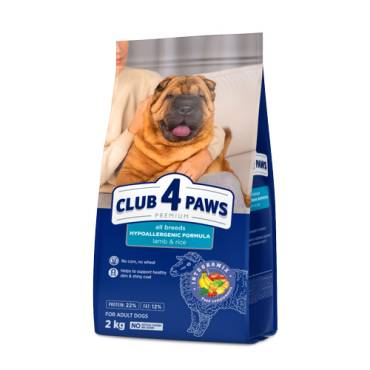 CLUB 4 PAWS PREMIUM – CORDEIRO E ARROZ. RAÇÃO SECA PARA CÃES ADULTOS DE TODAS AS RAÇAS