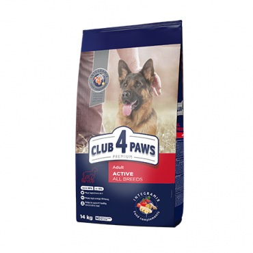 CLUB 4 PAWS PREMIUM "ATIVO". RAÇÃO SECA PARA CÃES ADULTOS DE TODAS AS RAÇAS